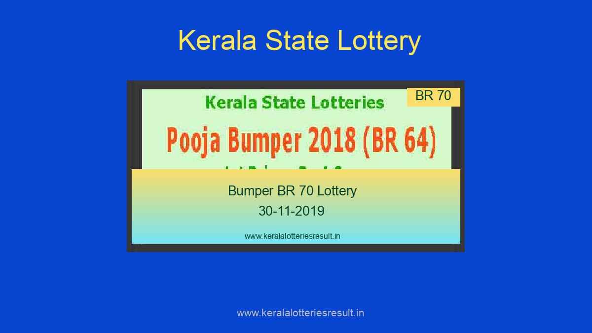 Pooja Bumper BR 70 Result 30.11.2019 Kerala Lottery