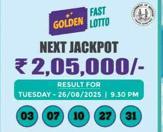 Golden fast lotto result 26.8.2025