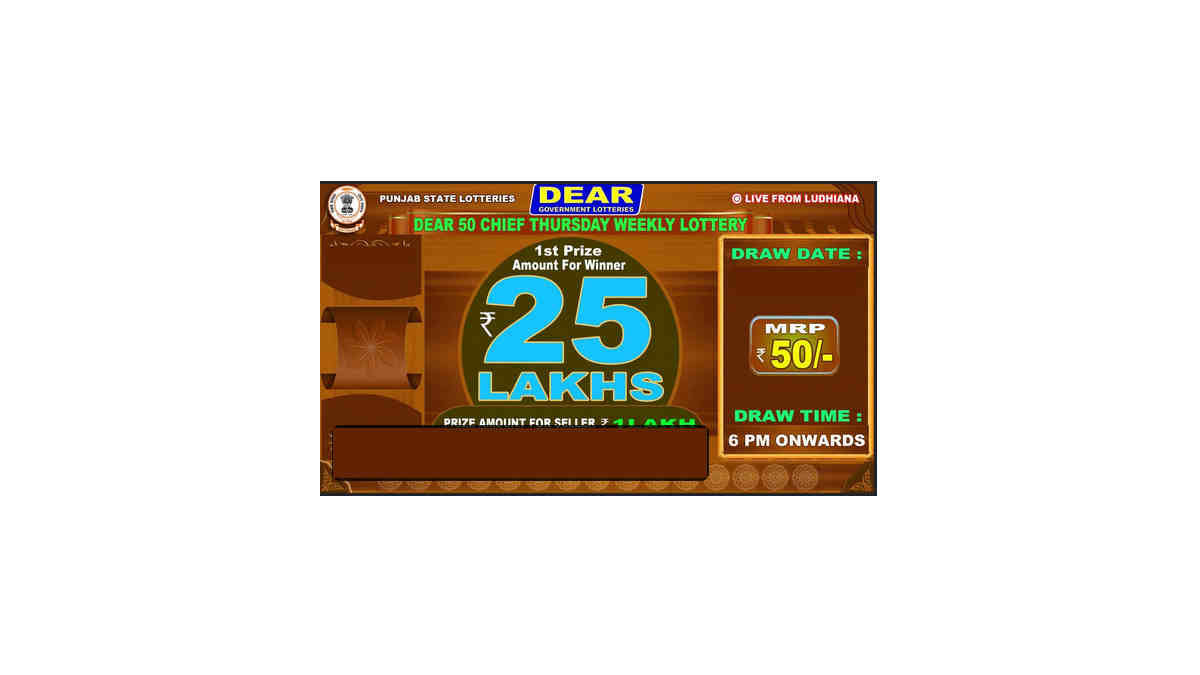 Punjab State Dear 50 Chief Thursday Lottery